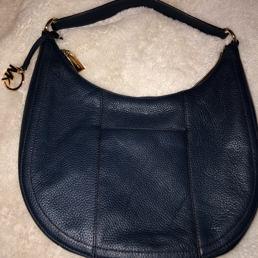 Michael Kors Lydia Medium Shoulder Hobo Bag - Navy (NEW)